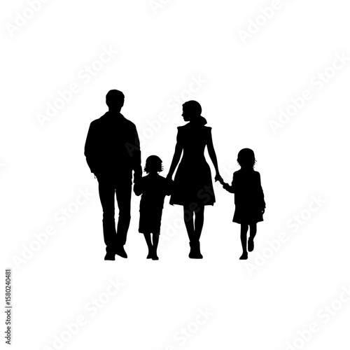 father symbol black family graphic illustration concept
