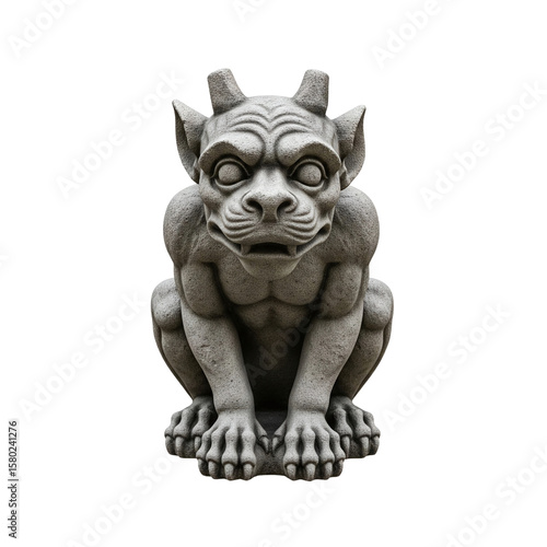 Naklejka Stone gargoyle statue from gothic architecture