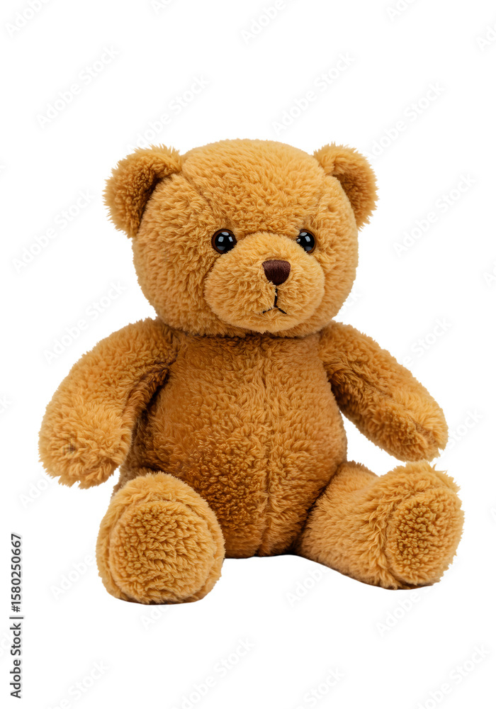 Obraz premium Isolated Plush Teddy Bear Toy with Furry Texture and Soft Comfort