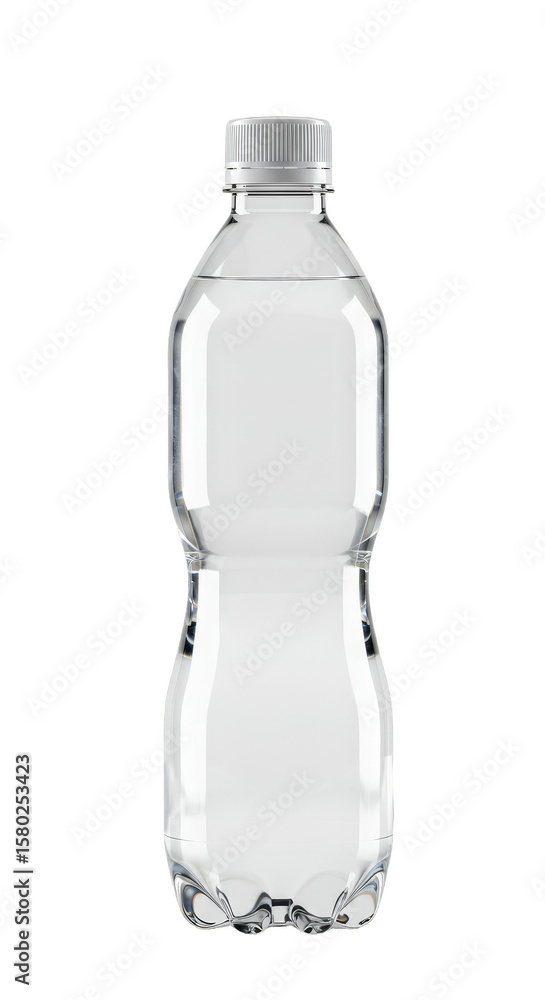 Fototapeta premium Isolated Transparent Bottle Clear Plastic Water Bottle Mockup Design