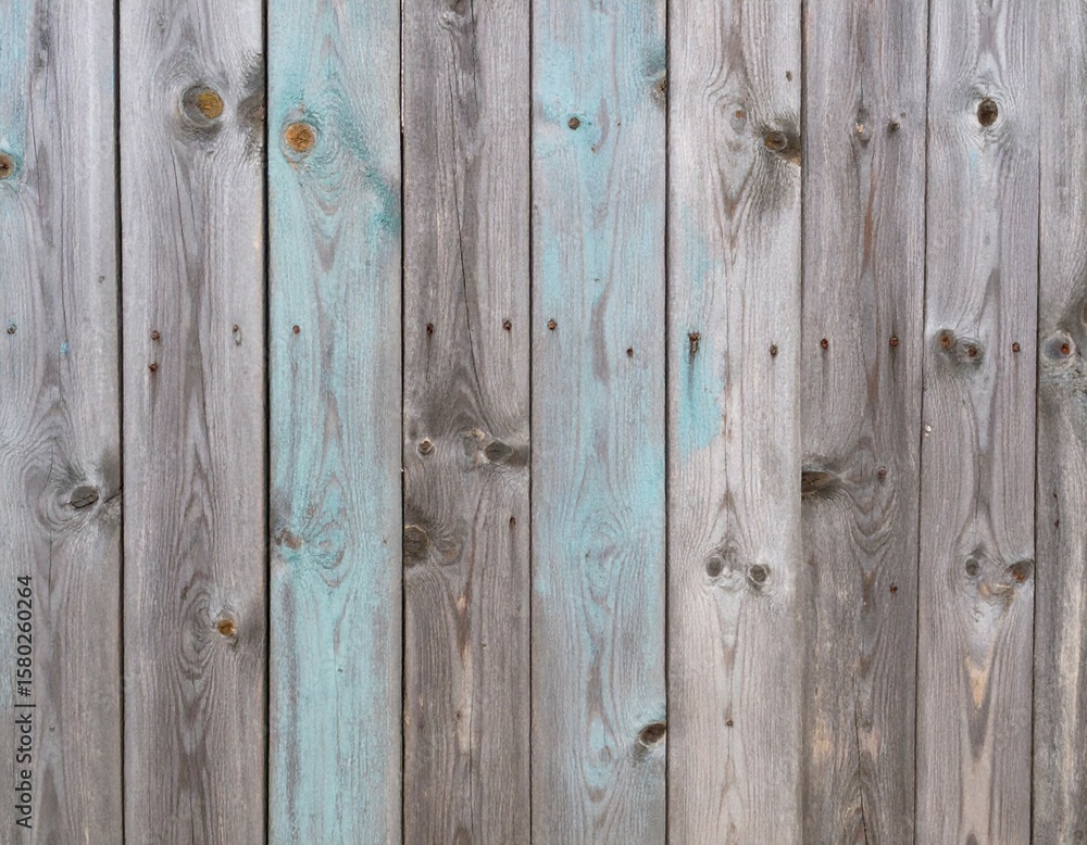 Fototapeta premium Weathered Wooden Fence Texture in Soft Daylight