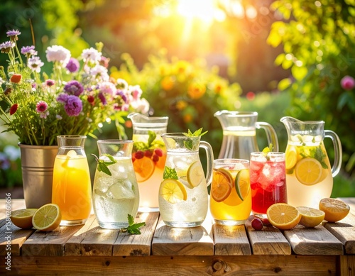 Rustic Outdoor Drink Station for Summer Party