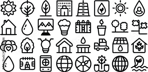 Set of black silhouette vector icons featuring coffee tea wine and dessert items