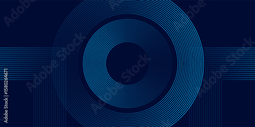 abstract dark background with glowing lines circles