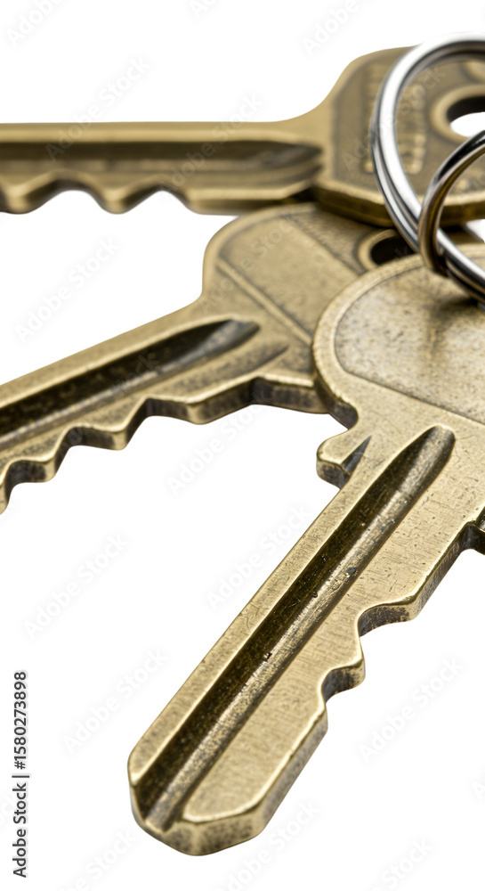 Realistic Bronze Keys Isolated Security Access on Transparent Background Realistic Bronze Keys Isolated Security Access on Transparent Background