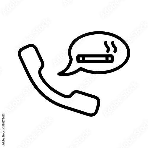 Bilde på lerret Smoking cessation Telephone helpline icon