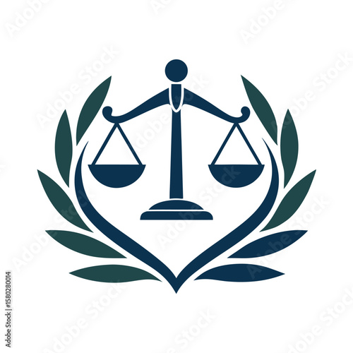  Minimalist law firm logo icon vector illustration.