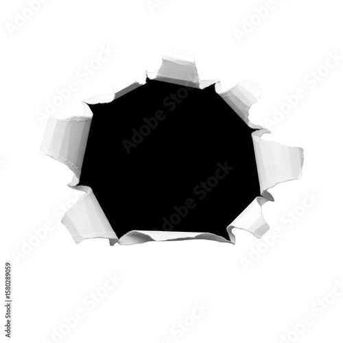Torn Paper Hole Texture Background Damage Break Sheet Abstract