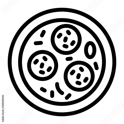 This Meatball soup icon is suitable for Indonesian culture, etc.