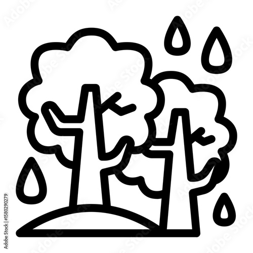 This Rainforest icon is suitable for Indonesian culture, etc.