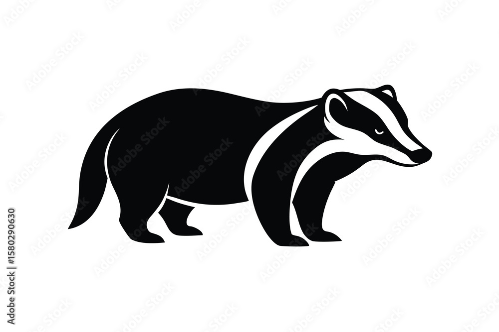 badger standing vector icon badger standing vector icon