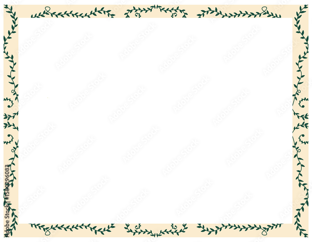 Fototapeta premium Leaves frame for text