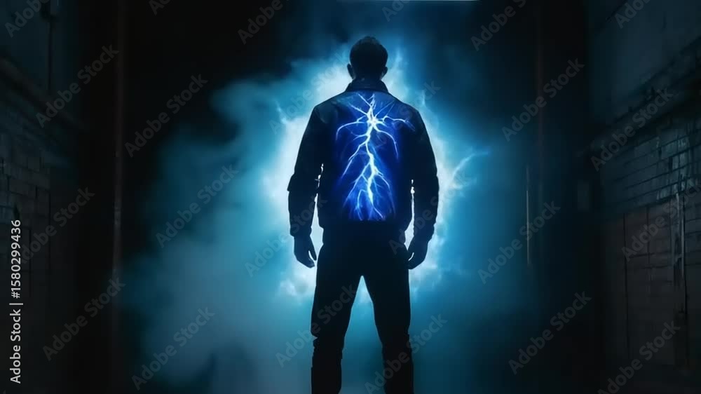 Man with lightning Man with lightning