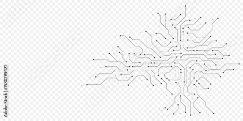 Circuit board digital abstract background. Motherboard technology texture design. AI semiconductor and computer processor on tech bg. Vector illustration