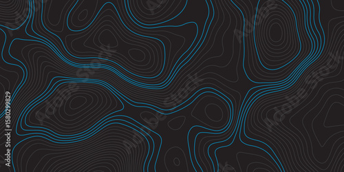  A dark background with intricate, flowing blue topographic lines creating an abstract and textured pattern.