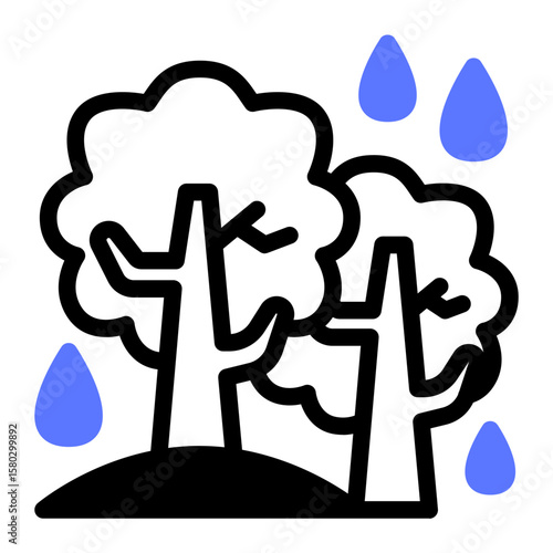 This Rainforest icon is suitable for Indonesian culture, etc.