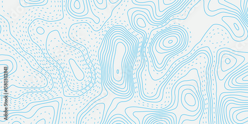 Generate an abstract background with light blue topographic contour lines on a white surface, creating a smooth, flowing pattern that resembles elevation maps or fluid dynamics.
