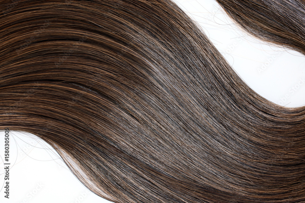 Fototapeta premium brown hair on white background