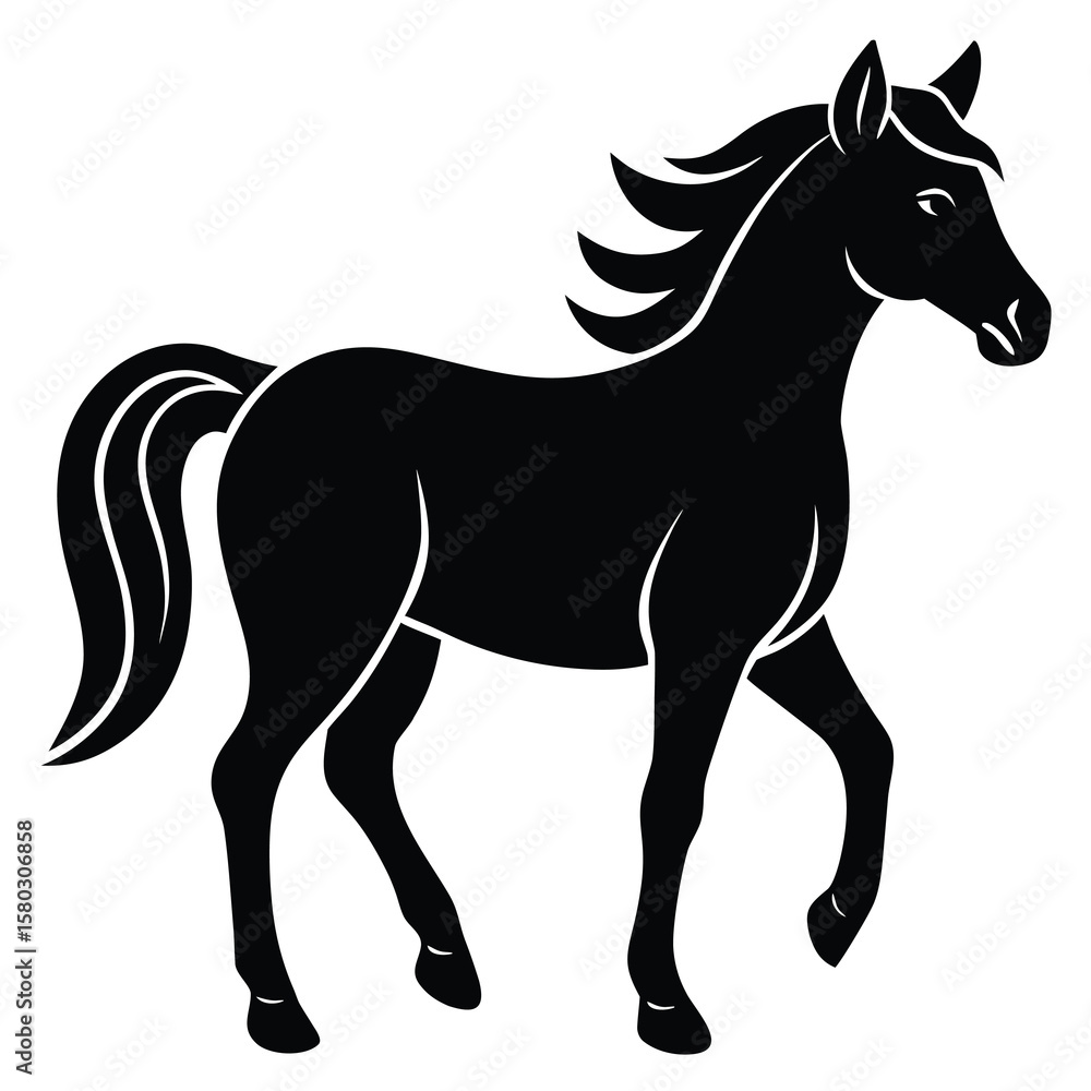 Obraz premium horse vector icon