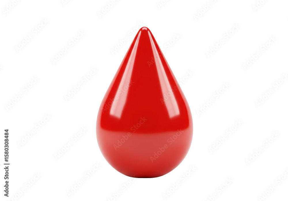 Obraz premium Isolated Red Blood Drop Abstract