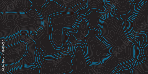  A dark background with intricate, flowing blue topographic lines creating an abstract and textured pattern.