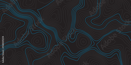  A dark background with intricate, flowing blue topographic lines creating an abstract and textured pattern.