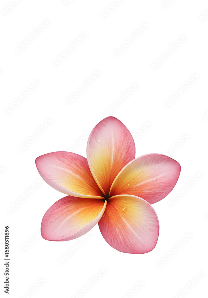 Fototapeta premium Illustration Pink Plumeria Flower with Transparent Background for Decoration