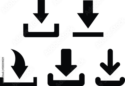 Simple download icon set vector illustration for digital interfaces and ui design File download icon Download icon set. Download button collection. File download icon vector