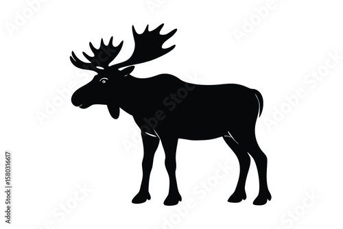 moose silhouette vector icon