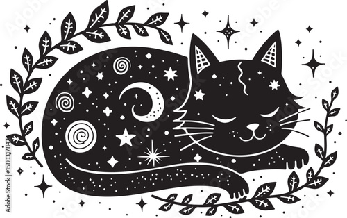 Mystreck: Dreaming Cat of the Cosmos vector bundle