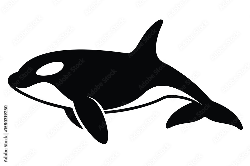 Fototapeta premium orca whale vector icon