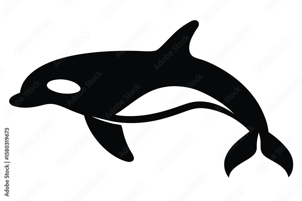 Fototapeta premium orca whale vector icon