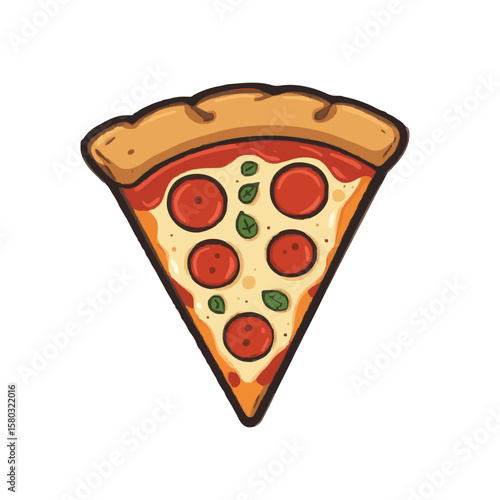 A mouth-watering single slice of classic pepperoni pizza, generously topped with melted cheese,