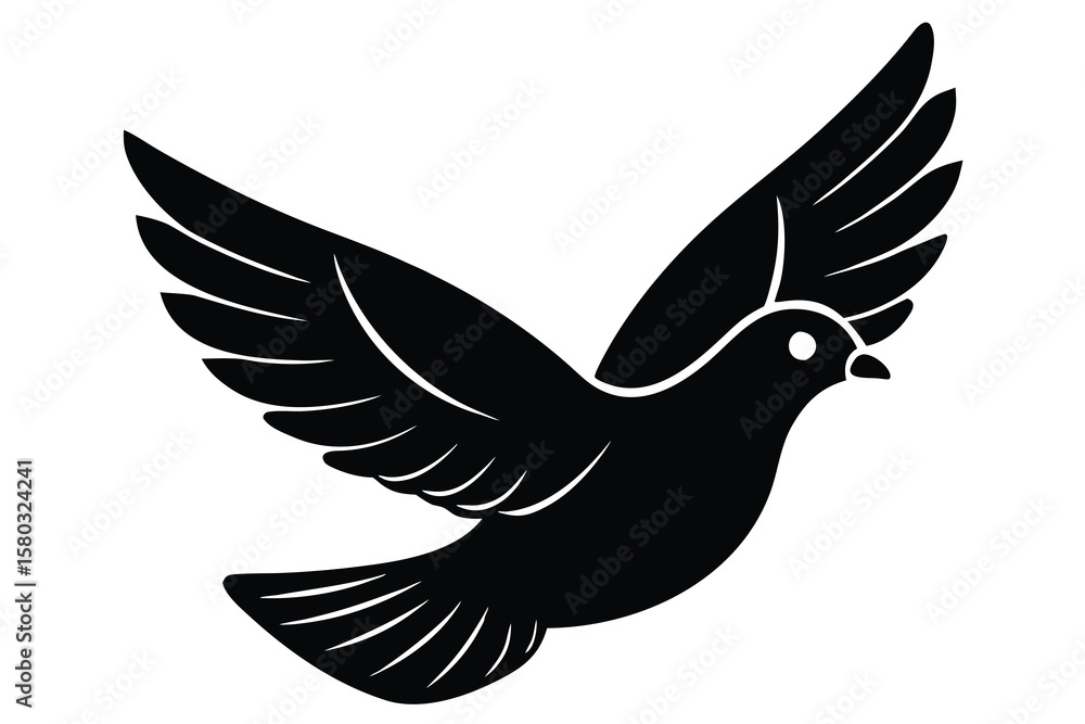 Obraz premium pigeon flying vector icon