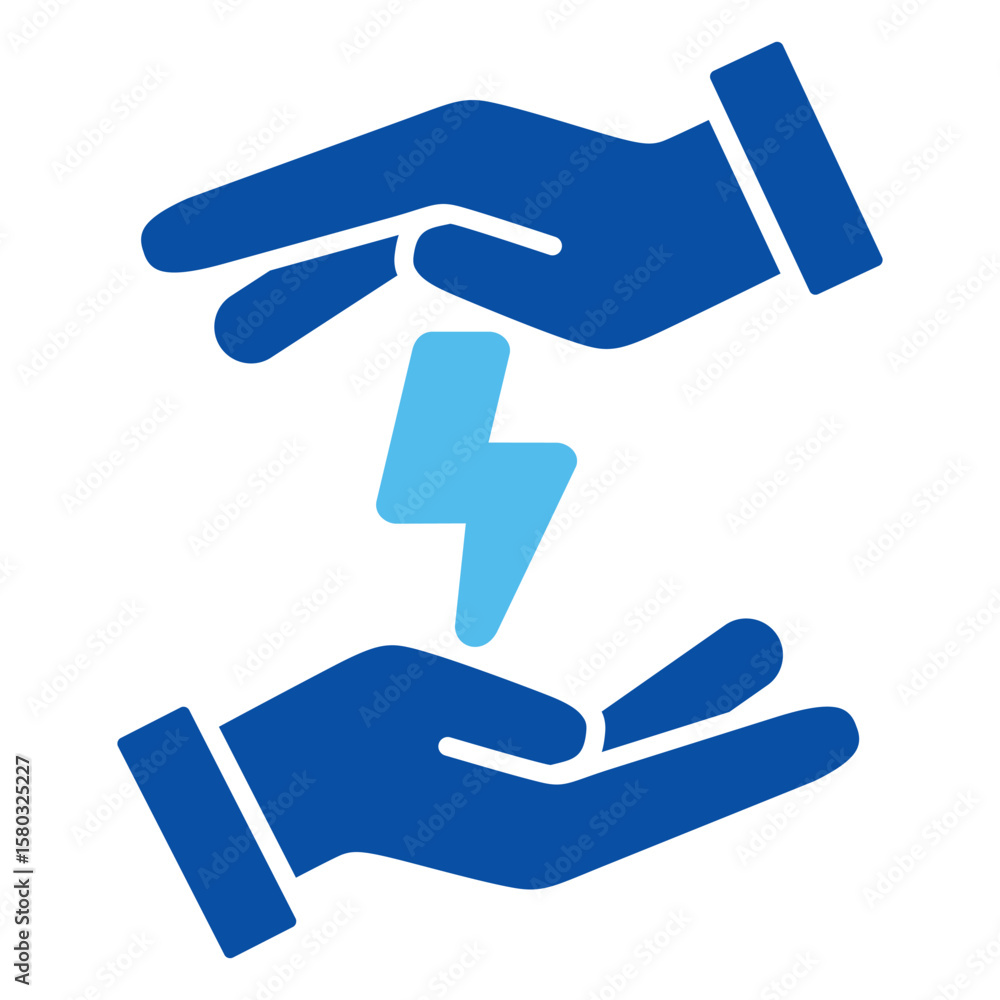 Save Energy Icons In Blue Style, Vector Illustration Save Energy Icons In Blue Style, Vector Illustration