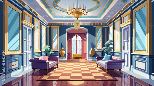 Chic Parisian-style apartment with herringbone floors and ornate crown molding Very beautiful 