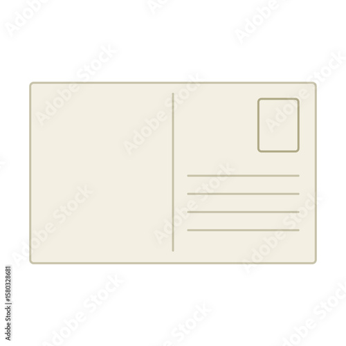 empty postcard template vector