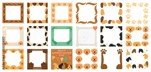 Dog Themed Decorative Frame Set for Mutt Appreciation Day and Pet Designs