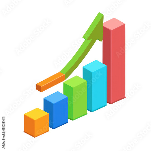 Colorful Growing Bar Graph on transparent background Free Download Colorful Growing Bar Graph on transparent background - GFXLoad