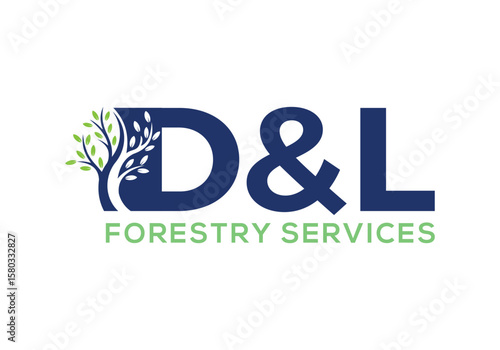 natural and d l  logo design 