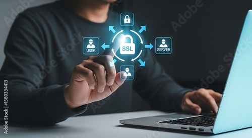 Secure socket layer ssl technology concept for website protection