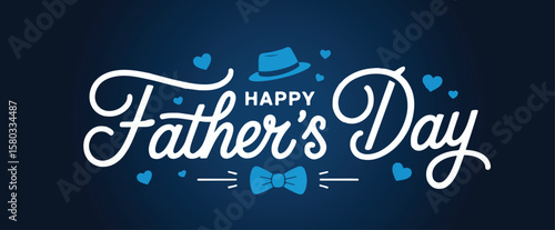 happy fathers day lettering, Father's Day poster, card. Vector illustration
