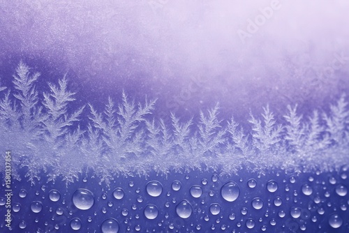 A Symphony of Frost on a Purple Canvas
