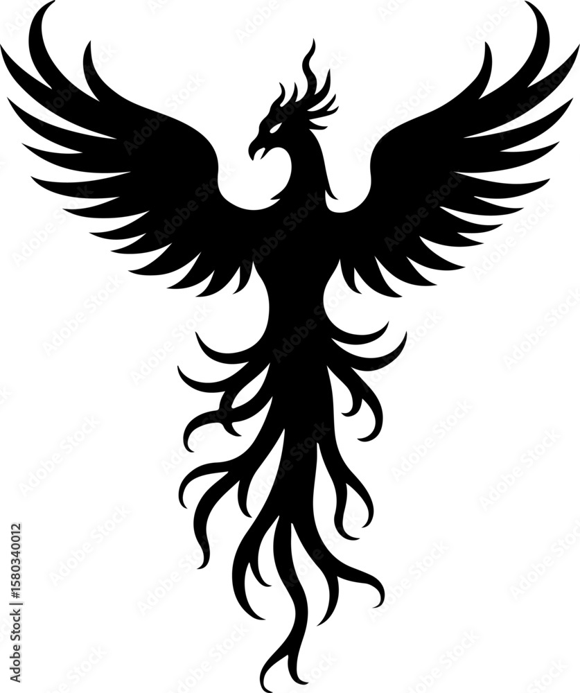 Obraz premium beast, crown, king, flames tribal, tattoo, design, vector