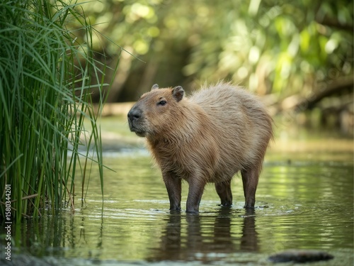 Capybara in its Natural Habitat: A Stunning Wildlife Photograph