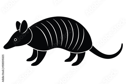 armadillo walking vector icon