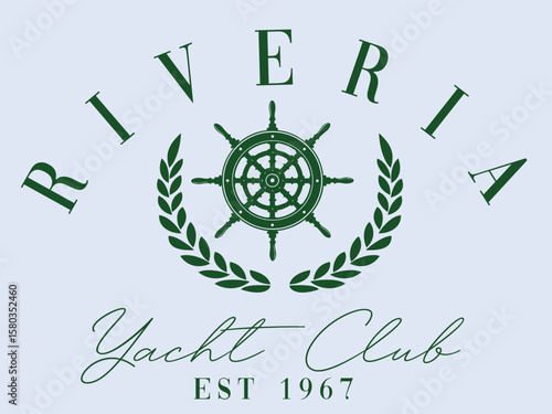 Yacht Sailing Club Nautical Varsity College colleigiate teams sail health USA Trending Anchor Whreaf Graphic Tee t-shirt logo slogan graphic artwork typography tote badge emblem crest 