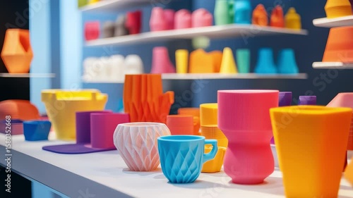Colorful 3D Printed Creations Creative Display
