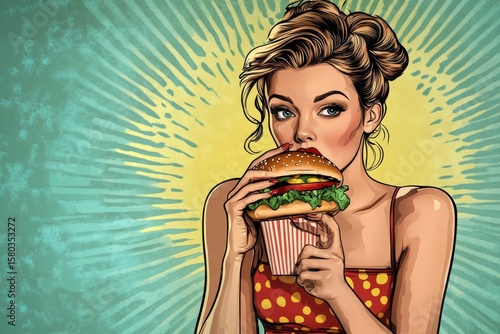 Woman on a diet for good health, choosing green apples and vegetables over her favorite donut for a healthier lifestyle, Generative AI