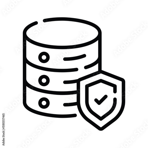 Outline icon of secure database access control